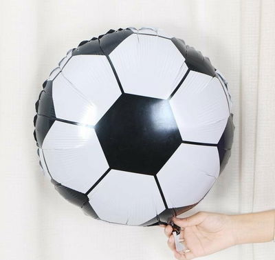 GLOBO METALIZADO 44CM PELOTA FÚTBOL X 2 UNIDADES