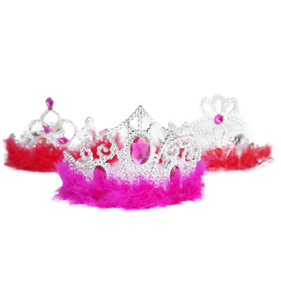 CORONA CON PLUMAS PRINCESA VARIOS MODELOS Y COLORES