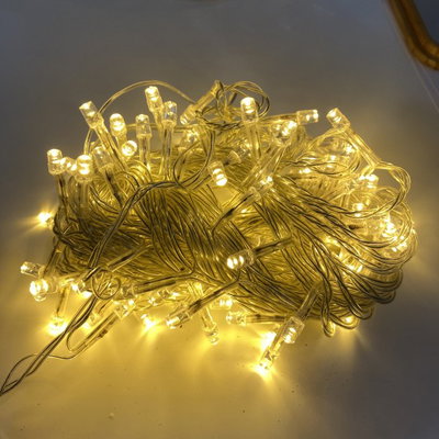 GUIRNALDA LED 100 LUCES 10M CALIDA 10 SECUENCIAS A 220V