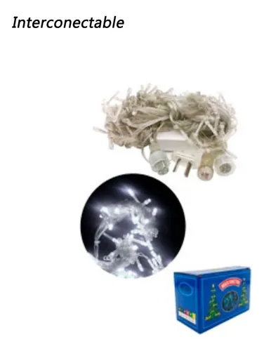 CORTINA LED 300 LUCES ENCHUFE INTERCONECTABLE 3X3 M FRIA