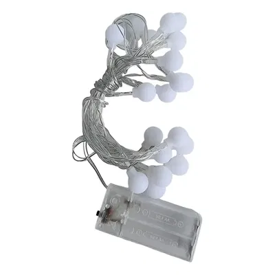 GUIRNALDA LED 20 LUCES FOCO CHICO BLANCO 4.5M 2 PILAS AA (NO INLUIDAS) CALIDA