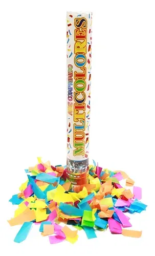 CAÑON LANZA PAPEL MULTICOLOR 40CM