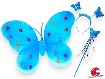 SET MARIPOSA TURQUESA X 2 UNIDADES