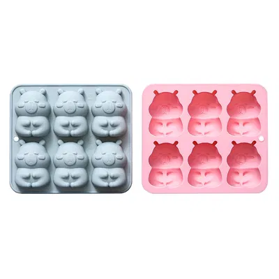 MOLDE BOMBON SILICONA 6 CAPIBARAS 18X15CM