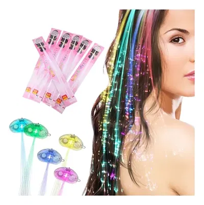 EXTENSIÓN PELO CON LUZ VARIOS COLORES X 6 UNIDADES