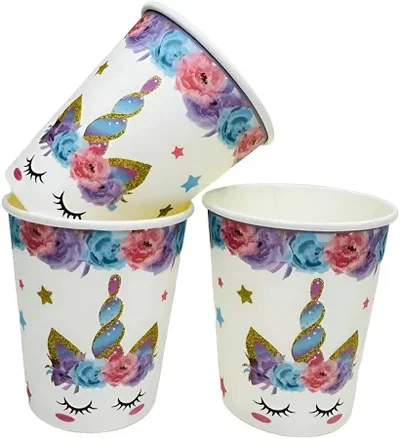 VASO POLIPAPEL DESCARTABLE 200ML PACK X 10U UNICORNIO