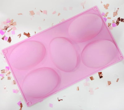 MOLDE SILICONA 5 HUEVOS DE 10CMC/U