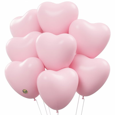 GLOBO LATEX STANDARD CORAZON 10 PULG 2.2G ROSA BEBE