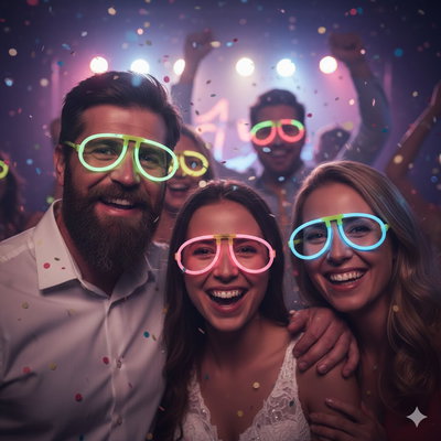 (10 UNIDADES) ANTEOJO NEON (VARIOS COLORES)