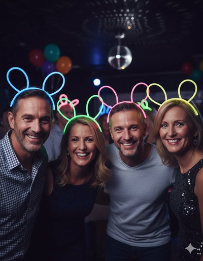 (10 UNIDADES)VINCHA OREJA NEÓN (VARIOS COLORES)