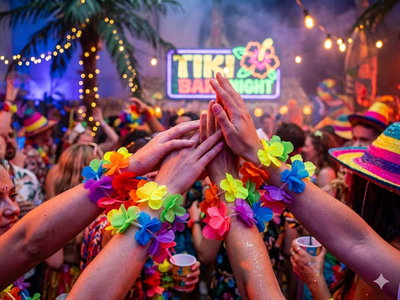 (24 UNIDADES)PULSERA HAWIANA TELA MULTI