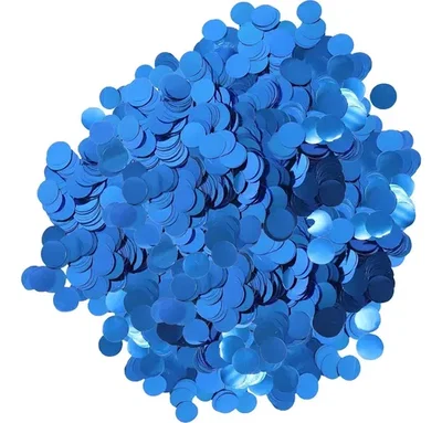 (2 SOBRES *24GR EN TOTAL*) CONFETTI METALIZADO REDONDO AZUL