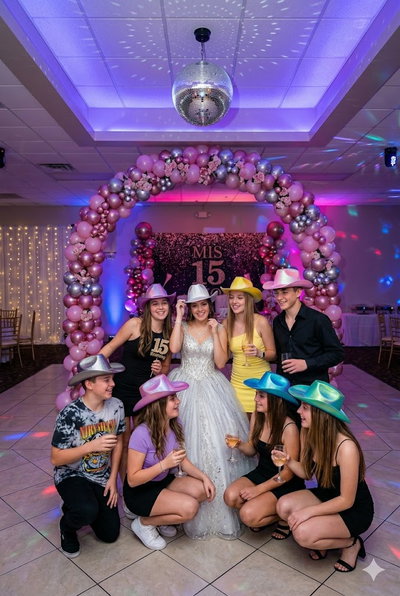 (2 UNIDADES) SOMBRERO COWBOY IRIDISCENTE (VARIOS COLORES)