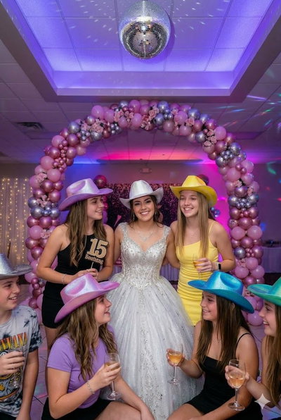 (1 UNIDAD) SOMBRERO COWBOY IRIDISCENTE (VARIOS COLORES)