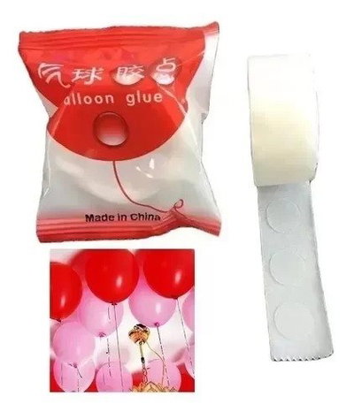 (2 UNIDADES) CINTA X 100 PUNTOS DE PEGAMENTO PARA GLOBO