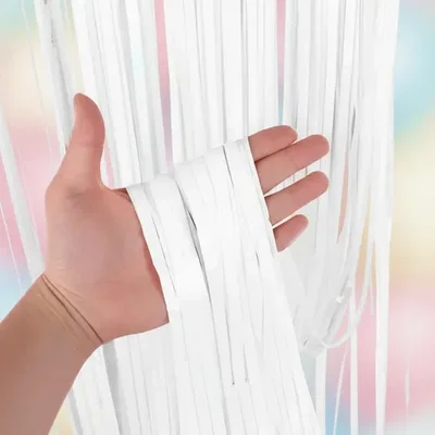 (2 UNIDADES) CORTINA PASTEL BLANCO