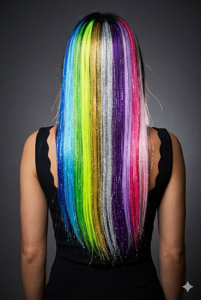 EXTENSIÓN PELO BRILLO CON HEBILLA X 4 UNIDADES