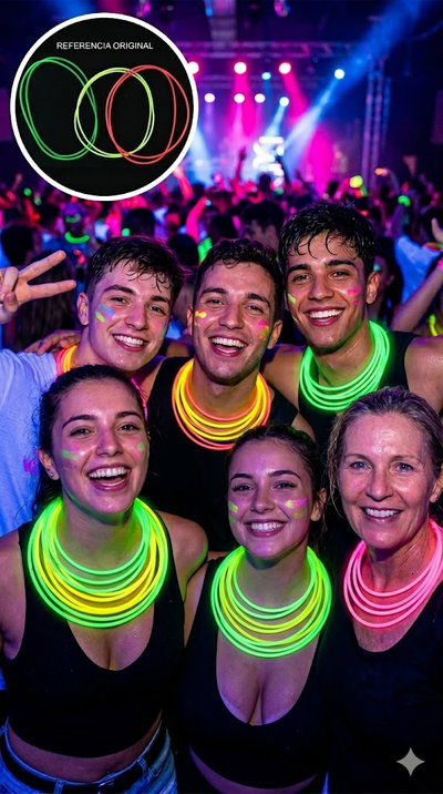 COLLAR GOMA FLUO X 6