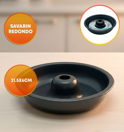 MOLDE SAVARIN REDONDO ANTIADHERENTE 21.5X6CM