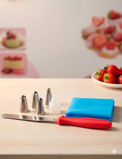 SET 5 PICOS/ESPATULA ACERO INOX/MANGA