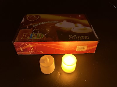 3X4CM VELITA LED CALIDA X24 UNIDADES (CAJA)