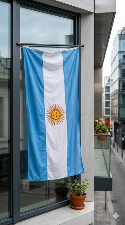 BANDERA DE ARGENTINA 60X90CM