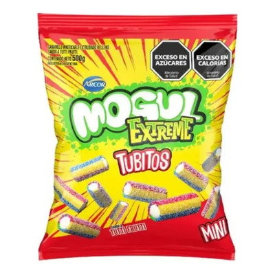GOMITAS MOGUL TUBITOS FRUTILLA EXTREME X 500GR
