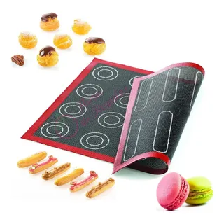 PLANCHA DE SILICONA TIPO SILPAT 30X40 NEGRO MACARON