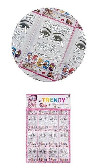 MINI CRISTALES AUTOADHESIVOS P/ROSTRO Y UÑAS X 12 MINI PACK PLATA