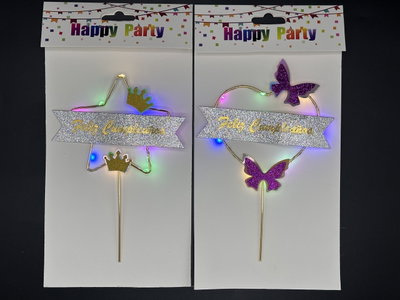 CAKE TOPPER ADORNO LED (VARIOS MODELOS)