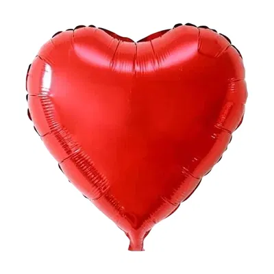 GLOBO METALIZADO CORAZÓN 18 PULG (45CM) X 2 UNIDADES (ROJO)