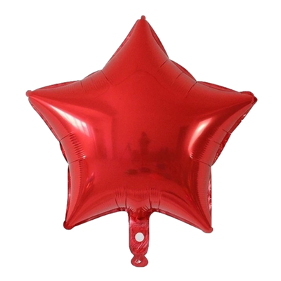 GLOBO METALIZADO ESTRELLA 10 PULG (25CM) X 2 UNIDADES (ROJO)