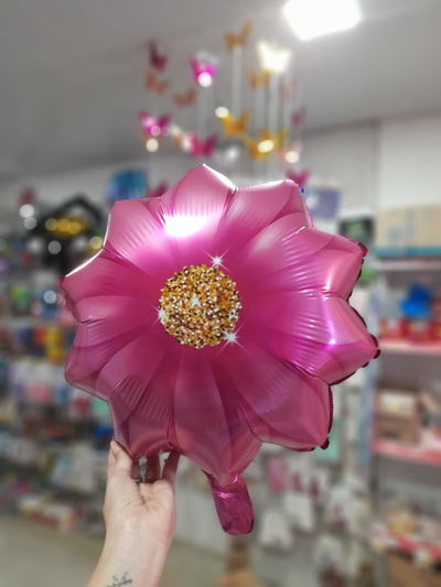 GLOBO METALIZADO FLOR GRANDE (44X54) X 2 U