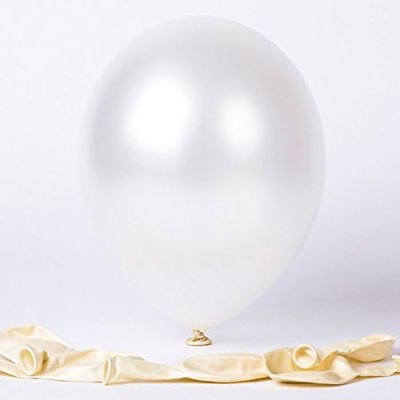 GLOBO PERLADO 10" BLANCO X 10 U