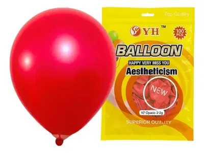 GLOBO PERLADO 10" ROJO X 50 U