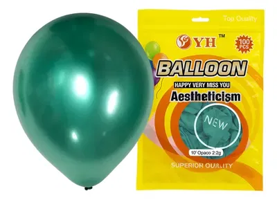 GLOBO PERLADO 10" VERDE X 50 U