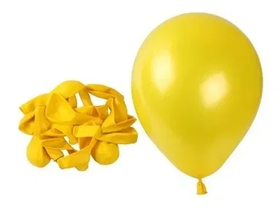 GLOBO PERLADO 10" AMARILLO X 50 U