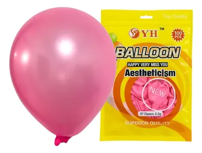 GLOBO PERLADO 10" ROSA X 50 U