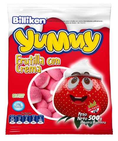 GOMITAS YUMMY X 500GR FRUTILLA CON CREMA