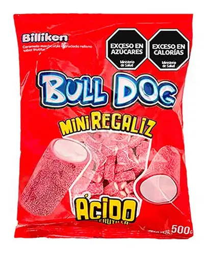 GOMITAS REGALIZ BULL DOG MINI X500GR FRUTILLA