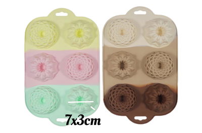 MOLDE SILICONA DONA DISEÑOS SURTIDOS TRICOLOR 29X17CM