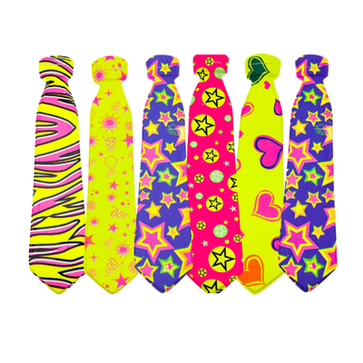 CORBATA PLASTICO VARIOS DISEÑOS X 24 UNIDADES (2 PAQUETES)