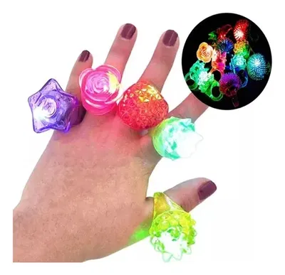 ANILLO SILICONA LUZ X 10 UNIDADES