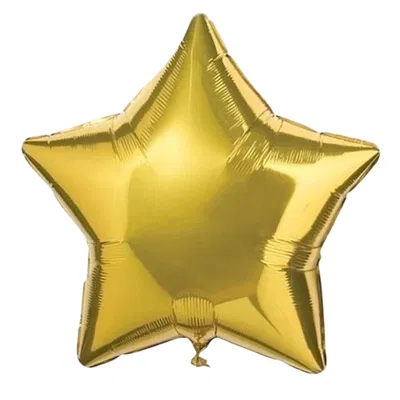 GLOBO METALIZADO ESTRELLA 18 PULG (45CM) X 2 UNIDADES (DORADA)