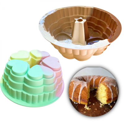 MOLDE SILICONA SAVARIN DISEÑO CORAZON TRICOLOR