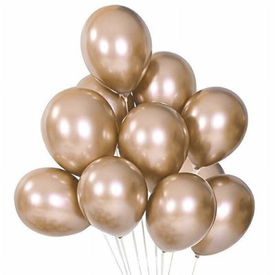 GLOBOS DE LATEX CHROME 10 PULG 1.8 GR X 10U ROSA GOLD