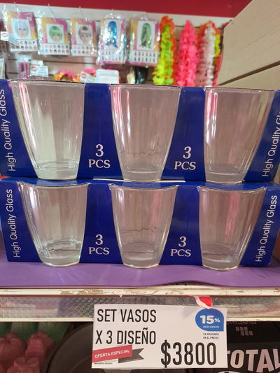 SET VASOS X 3 DISEÑO