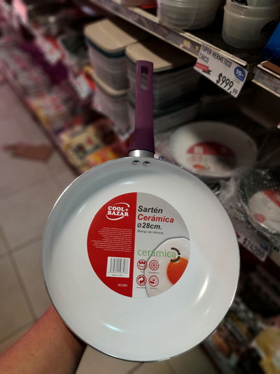 SARTEN 28CM BLANCO VIOLETA COOL