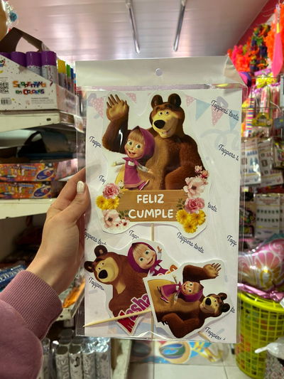 TOPPER PERSONAJE MASHA Y EL OSO