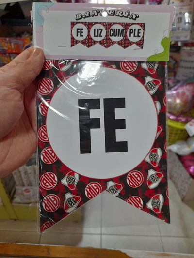 BANDERIN PERSONAJE RIVER PLATE FELIZ CUMPLE